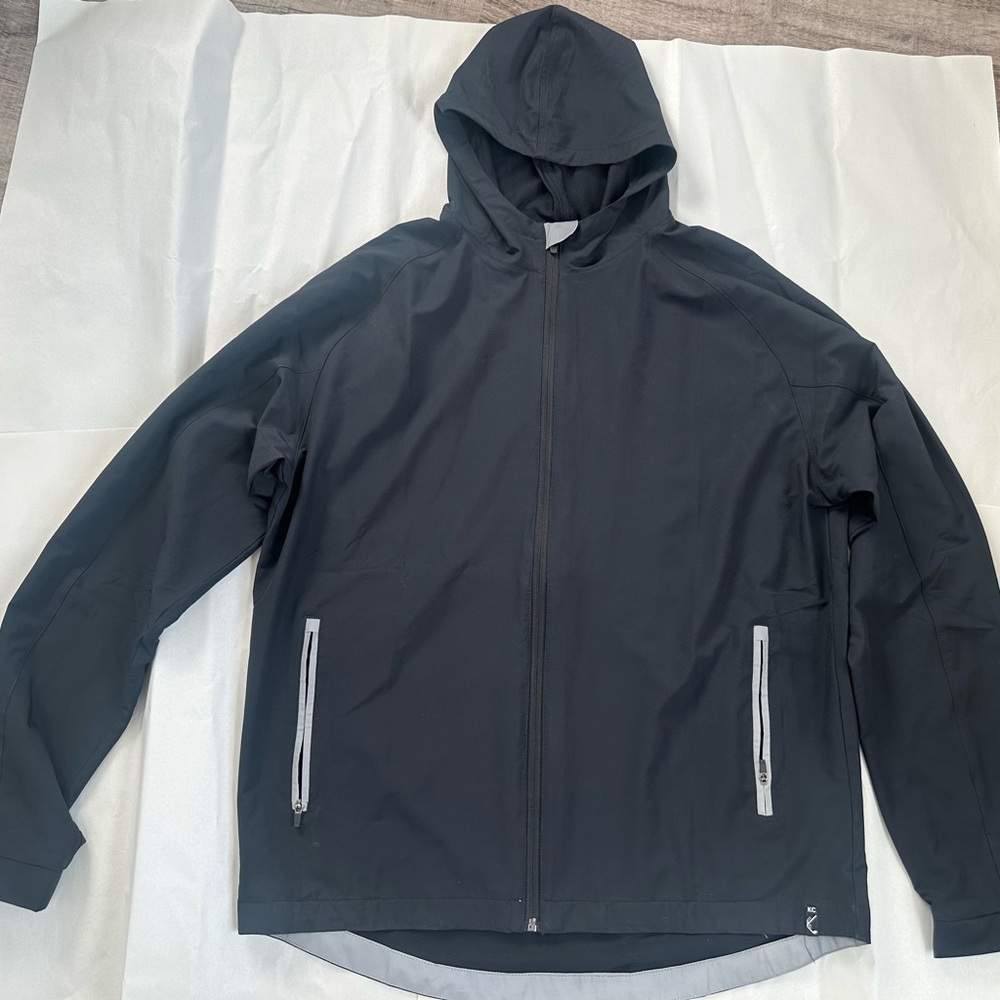Kenneth Cole Black Hooded Windbreaker